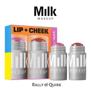 Milk Makeup Lip + Cheek Set Rally & Quirk Vegan Cream Blush Duo Full Size BNIB